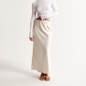 Abercrombie Cream Midi Skirt